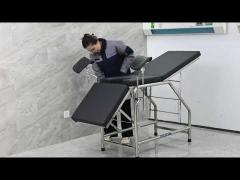 Manual Adjustable Gynecologist Examination Table With Stirrups