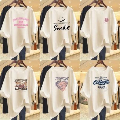 China Anti-wrinkle Factory wholesale summer women's short sleeve custom round neck T-shirt oversized women's T-shirt for sale