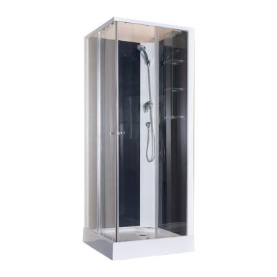 China With Frame New Product Bathroom Factory Supply 90x90 Sliding Door Shower Enclosure Black Tempered Glass Shower Room for sale