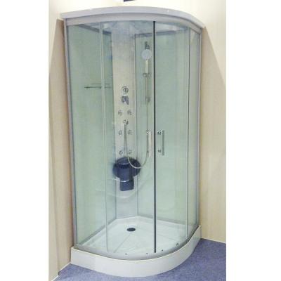 China With Frame CE Standard Curved Shower Glass Door Aluminum Plug And Play Shower Room for sale