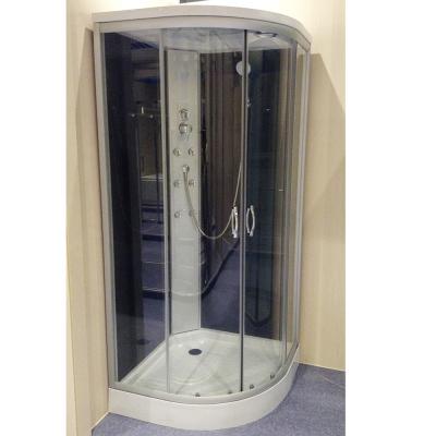 China With Frame Shower Room Tempered Glass Wall Shower Black Style European Popular Shower Enclosure for sale