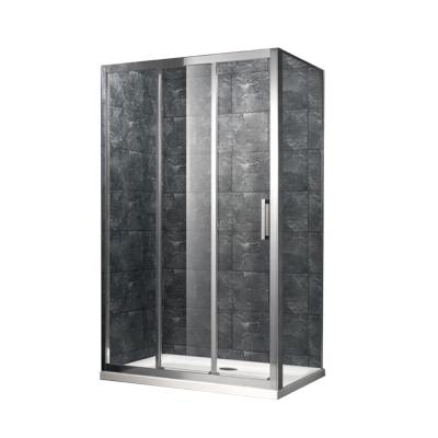 China With Frame Hot Sale Shower Enclosure With Base 3 Panel Low Sliding Glass Door Shower Enclosure for sale