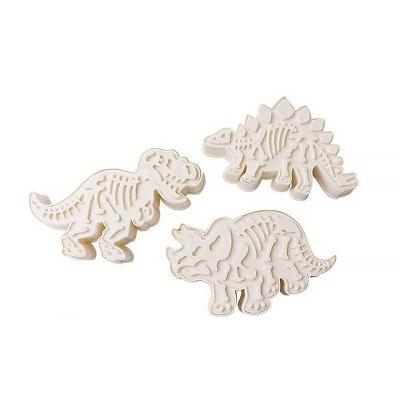 China Stocked Dinosaur Cookies Mold Cutter Cookie Mold 3D Cookie Dessert Mold Embossing Fondant Cake Decorating Baking Tool for sale