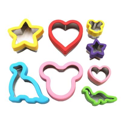 China Stocked Love Star Dinosaur Sandwich Mold Dog Bone Sandwich Cookie Cutter Five 8 Piece Set Mold Baking Baking Tools for sale