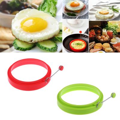 China Sustainable 1 Piece Omelet Maker Mold Round Silicone Non-Stick Frying Egg Form Ring Pancake Rings Mold For Kitchen Cooking Mold for sale