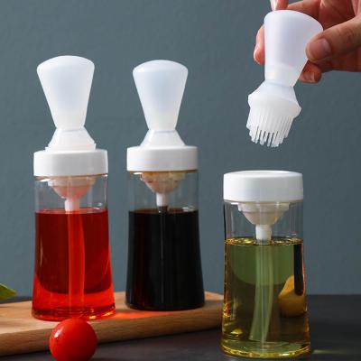 China Silicone Oil Bottle Stocked With Brush Vinegar Bottle Sauce Container Spice Jar Liquid Oil Pastry Kitchen Tools for sale