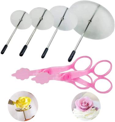 China Sustainable Cake Flower Nail Lifters Set Stainless Steel Baking Tools For Icing Flower Decoration (Pink) for sale