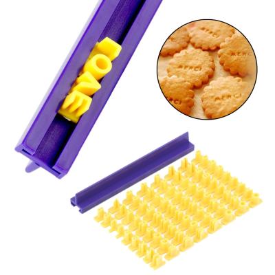 China Stocked Cookies Baking Printing Embossing Alphabet Mold Cookie Cutter Word Press Mold Cake Mold Cookie DIY Baking Curling Tools for sale