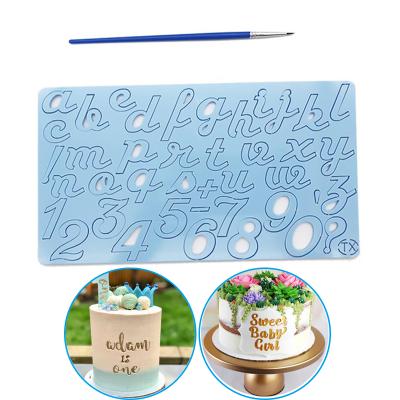 China New Stocked Acrylic Alphabet Cake Tool Embossed Cutter Mold Letter Cake Cookie Cutter Stamp Fondant Cake Decorating Tools for sale