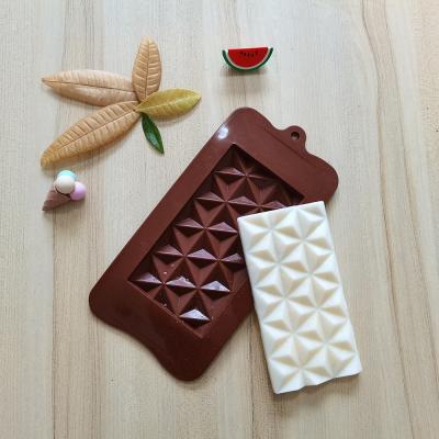 China New Reusable Stocked Silicone Chocolate Mold Square Shape 3D DIY Cake Tools Non-Stick Jelly and Candy Kitchen Baking Accessories for sale