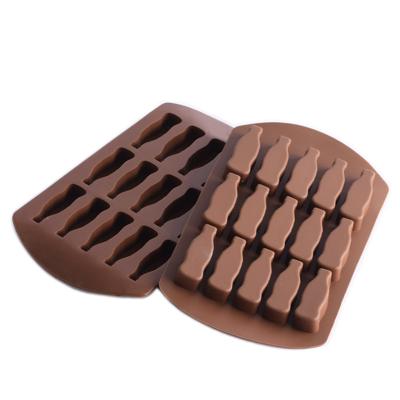 China Cute Bottle Stocked Shaped Funny Silicone Soap Candy Fondant Chocolate Mold Chocolate Cake Mold for sale