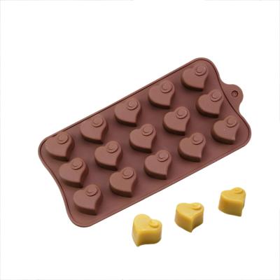 China Heart Shaped Swirl 3D Mold Silicone Chocolate Mold Baking Cake Tools Baking Tools for sale