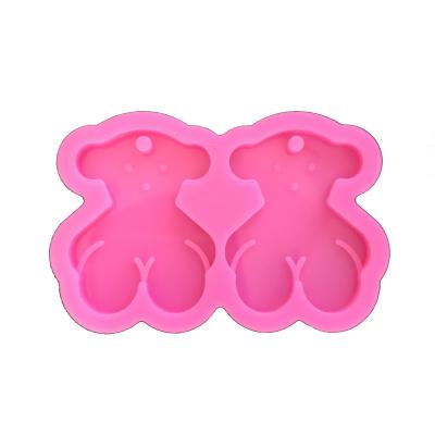 China Double Stocked Bear Silicone Fondant Mold For Cake Baking Tools Decorating Tools for sale