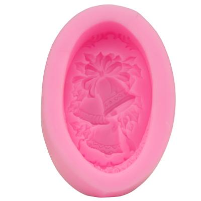 China Christmas Bell Silicone Fondant Mold Cake Mold Chocolate Decorating Tool Cake Baking Tool for sale