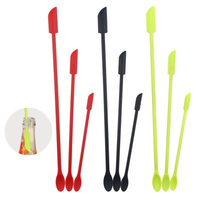 China 3Pcs/Set Reusable Silicone Bread Cake Spatula Scraper Tool Spatula Baking Makeup Sweeps Face Mask Brush Beauty Tools for sale