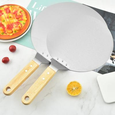 China Sustainable DIY Pizza Tools Stainless Steel Pizza Spatula 10inches 12inches Pizza Plate for sale