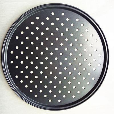 China Sustainable Carbon Steel Round Pizza Pans Baking Tools Coated 12