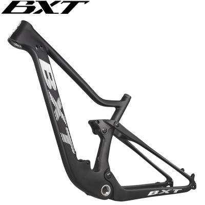 China 29er Mountain Bikes Carbon Suspension MTB Bike Frame BSA XC MTB Full Frame T1000 Carbon Fiber Thrust Suspension Frame for sale