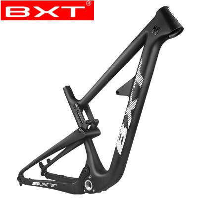 China Mountain Bikes Carbon All Mountain Bike Frame 29er Full Suspension Travel 150mm AM Bike Frame By Axle Boost Full Carbon Suspension Frame for sale