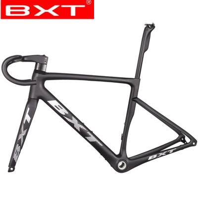 China Road Bikes 700C Bicycle Frame Road Racing Disc Brake Frame Fully Hidden Frame With Cable Line For Road Bike for sale