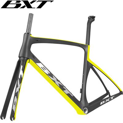 China Road bikes Chinese raod bike frame V brake di2 bike UD carbon weave cheap bike frameset new design with fork for sale