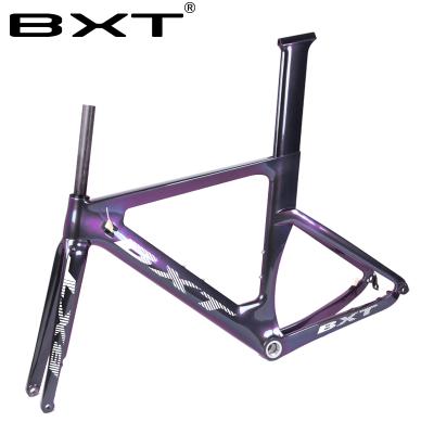 China Road Bikes Carbon Frame Disc Brake Road Bicycle Frame 2020 Racing Bike Frame Carbon Through Axle Rear Derailleur 142x12 Front for sale