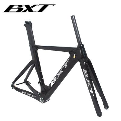 China Road Bikes New Carbon Road Bike Frame With Disc Rotor 140 Carbon Disc Brake Frameset for sale