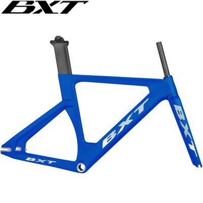 China Road Bikes BXT 2020 New Full Carbon Track Frame Road Frames Fixed Gear Bike Frameset With Fork Seat Post 49/51/54/57cm Carbon Bicycle Frame for sale