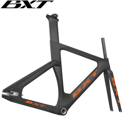 China Road Bikes BXT 2020 New Full Carbon Track Frame Road Frames Fixed Gear Bike Frameset With Fork Seat Post 49/51/54/57cm Carbon Bicycle Frame for sale