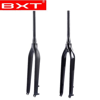 China BXT Mountain Bikes Carbon Front Fork Mtb Bicycle High Quality 29 Rigid Lightweight Straight Fork for sale