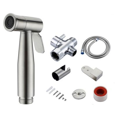 China 304 Stainless Steel Bathroom Bidet Easy Hand Spray Stainless Steel Toilet Bidet Sprayer Hand Held Bidet Faucets for sale