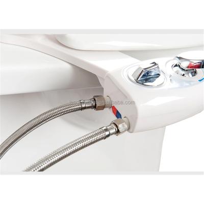 China Double-flush ABS and brass toilet bidet set with double spouts for sale