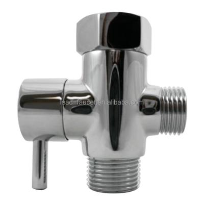 China Modern Bathroom Enclosure Bidet Diverter Valve Three Ways Threaded Adapter for sale