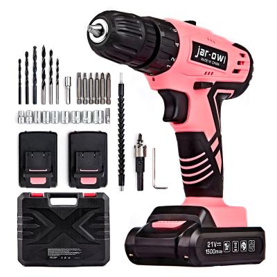 China Hot Sale OEM Quality Portable Cordless Drill Kits Work Light Tools Set with Mini Tool Box for Women for sale