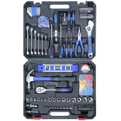 China Professional Home Tool Kit Tool Set 146 Pieces Metric Household Hand Tools Auto Repair with Portable Toolbox for sale