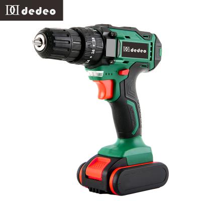 China 18v 20v Drill Machines Two Lithium Battery Cordless Impact Drill With Light ToolBox Power Tool Combo Screwdriver Set for sale