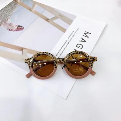 China 2021bright Color Leopard Print UV400 Children's Glasses Children's Fashion Sunglasses Sun Glasses for sale