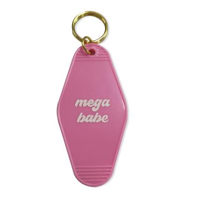 China Vintage Custom Made ABS Hotel Key Chain Printing Motel Key Chain Tag Logo Blank Personalized Key Tag for sale