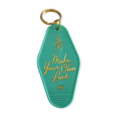 China Wholesale Double Sides Custom Printing Plastic Retro Motel Key Chain Hotel ABS Key Chain Indicator for sale