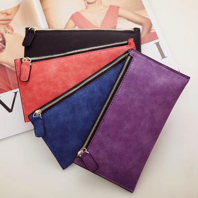 China Hot 2021 Fashion Style Ladies Hand Card Holder Matte Leather Long Wallet Fashionable Personalized Women Grab Purse and Wallet for sale