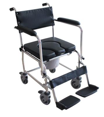 China Adjustable Disabled Commode Chair Hospital Folding Chair Hospital Commode Chair for sale