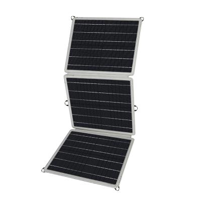 China Monocrystalline silicon Solar Generator 60W Portable Foldable Solar Panel Charger With USB Outputs For Power Station for sale