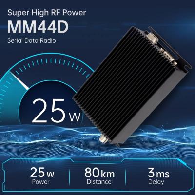 China MM44D Super Hoog Vermogen 25 Watt 50 KM ~ 80 KM Seriële gegevens Radiodatalink DTL RS232 / RS485 / TTL Te koop