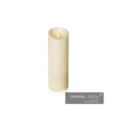 China Japhne 3*9 inch flameless LED promotion antique ivory slant candle for sale