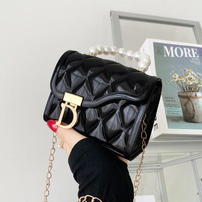 China Famous Brand Luxury Designer Women's Bag Jelly Bags Mini Ladies Shoulder Bag PVC Rhombus Fashion Kid's Handbag for sale