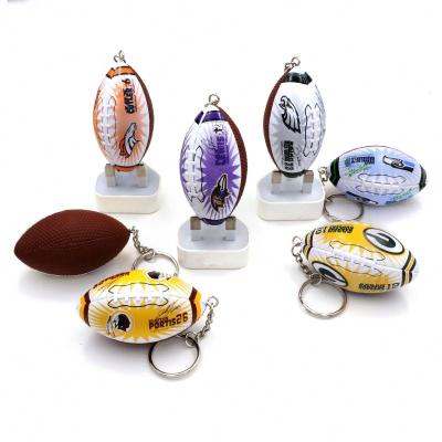 China Mini Football Memorial Gifts Exquisite NFL Series Key Rings Souvenir Gift Fashion Keychains Sports Souvenirs Pendants for sale