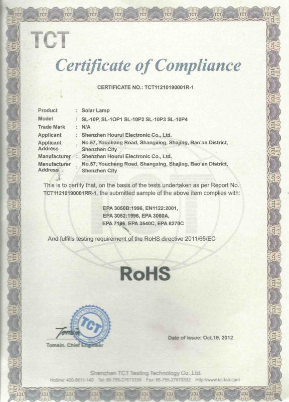 RoHS - Shenzhen Hooree Electronic Technology Co., Ltd.