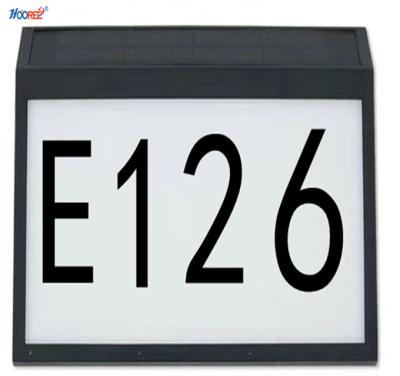 China Twilight Unborn Modern Automatic On/Off Solar Power Indicator Light House Number Door Track Start Waterproof Modern Address Numbers For Outdoor House Number Digital Door Sign Plates for sale