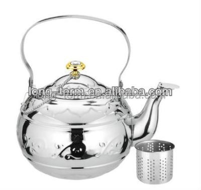 China L2067A Sustainable Stainless Steel Antique Teapot With 3 Colors for sale