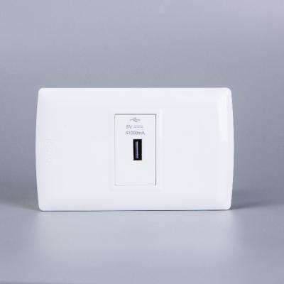 China Residential/Multi-Purpose US Standard Electrical Switch and L105U USB Socket Charger Power Point Wall Outlet for sale